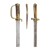 A sabre weapon of the Benge, a throwing knife of the Zande and two Ngombe swords