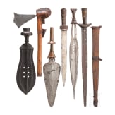 A small collection of North and Central African blank weapons