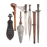 A small collection of North and Central African blank weapons
