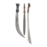 Three Central African swords and knives, around 1900