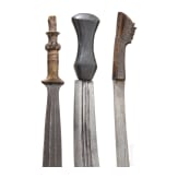Three Central African swords and knives, around 1900