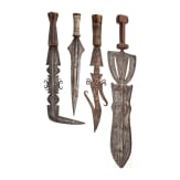 A small collection of Central African swords and knives