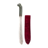A paper knife with an Indian jade grip, 18th/19th century