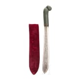 A paper knife with an Indian jade grip, 18th/19th century