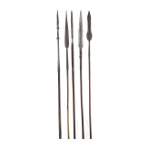 Five Central African and Southeast Asian spears