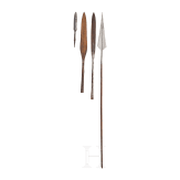 Three spearheads and a spear, Central Africa