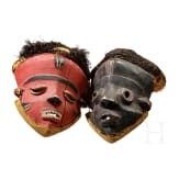 Two masks of the Pende tribe, Congo