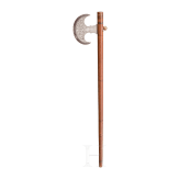 An Indian silver-damascened axe, 19th century