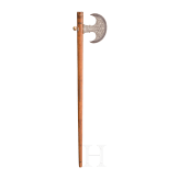 An Indian silver-damascened axe, 19th century