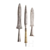 Three Indian spearheads, 19th century