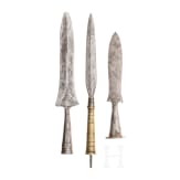 Three Indian spearheads, 19th century