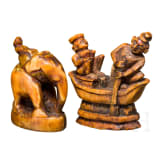 Two Indian bone figures, 18th-19th century