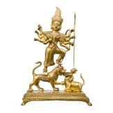 A North Indian gilded durga, 18th/19th century