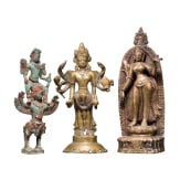 Three Indian figures of female deities, 19th/20th century