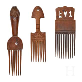 Three African combs