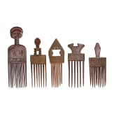 Five African combs