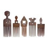 Five African combs