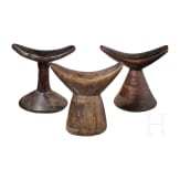 Three Central African headrests