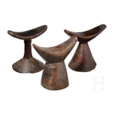 Three Central African headrests
