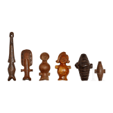 Six different African flutes