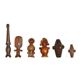 Six different African flutes
