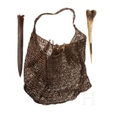 A hunting bag and two daggers, Papua New Guinea