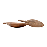 A wooden bowl and a dancepaddle, Papua New Guinae