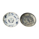 Two Chinese and Japanese blue and white plates, 18th/19th century