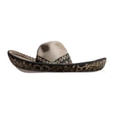 A sombrero with silver embroidery and a long knife, Mexico, 19th century