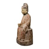 A Chinese wooden statue of an official, 18th/19th century