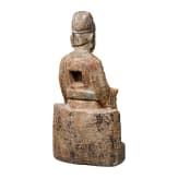 A Chinese wooden statue of an official, 18th/19th century