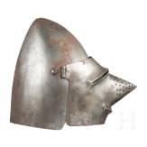 A visored bascinet ("Hounskull"), reproduction in the style of c. 1380