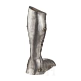A left greave, Historicism in style around 1520/30