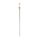 An epee with carved bone handle, riplica using old parts