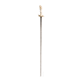 An epee with carved bone handle, riplica using old parts