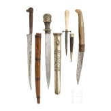 Four knives, Europe, Tibet and North Africa, 19th and 20th century