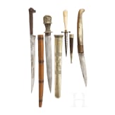 Four knives, Europe, Tibet and North Africa, 19th and 20th century