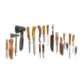 A group of knives and a hatchet, German, 19th/20th century
