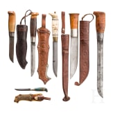 Six hunting knives, Finland, 20th century