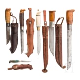 Six hunting knives, Finland, 20th century