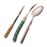 Three cutlery pieces, alpine, circa 1800