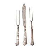 Three German silver-mounted cutlery pieces, 17th/18th century
