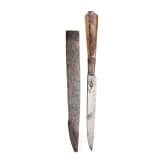A small eating knife with ray skin scabbard, England, 1st half of the 18th century
