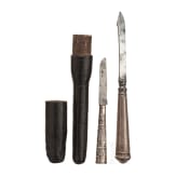 Two silver-mounted penknives, England and Netherlands, 18th century