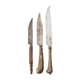 Three Central European eating knives, 18th century