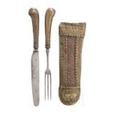 An Alpine two-part set of cutlery for a coachman, circa 1800
