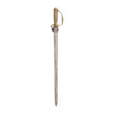A German hunting hanger with a blade of an older campaign sword and ray skin handle, 17th/18th century