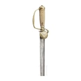 A German hunting hanger with a blade of an older campaign sword and ray skin handle, 17th/18th century