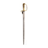 A German hanting hanger with engraved blade, 1st half of the 18th century