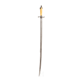 A German hunting sabre with ivory handle, 18th century